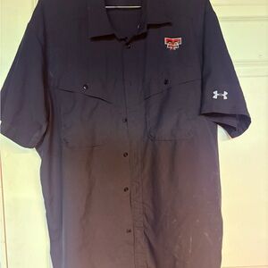 Under Armour Men's Black Texas Tech Button Up Shirt with front pockets